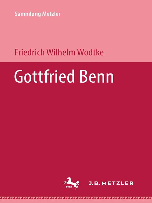 Title details for Gottfried Benn by Friedrich Wilhelm Wodtke - Available